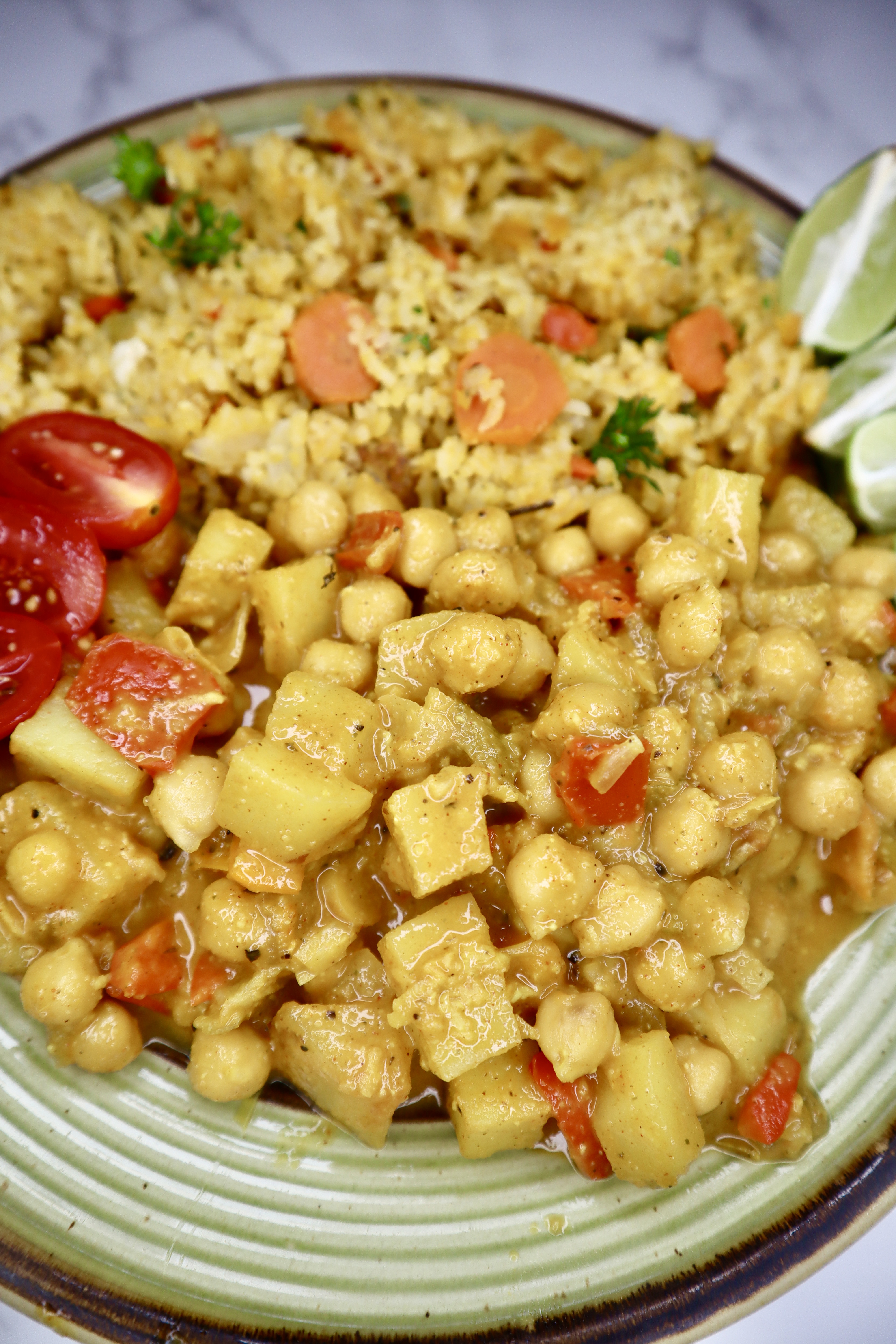 Jamaican chickpea curry