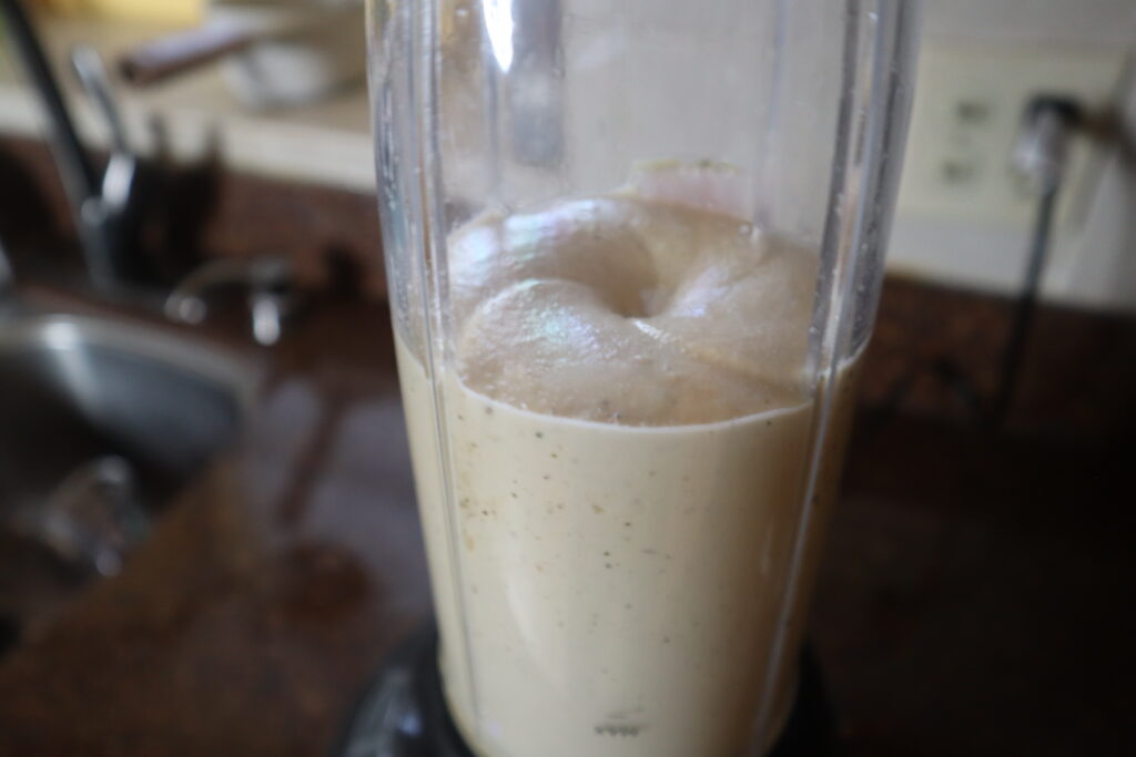 cashew ricotta cheese in a blender