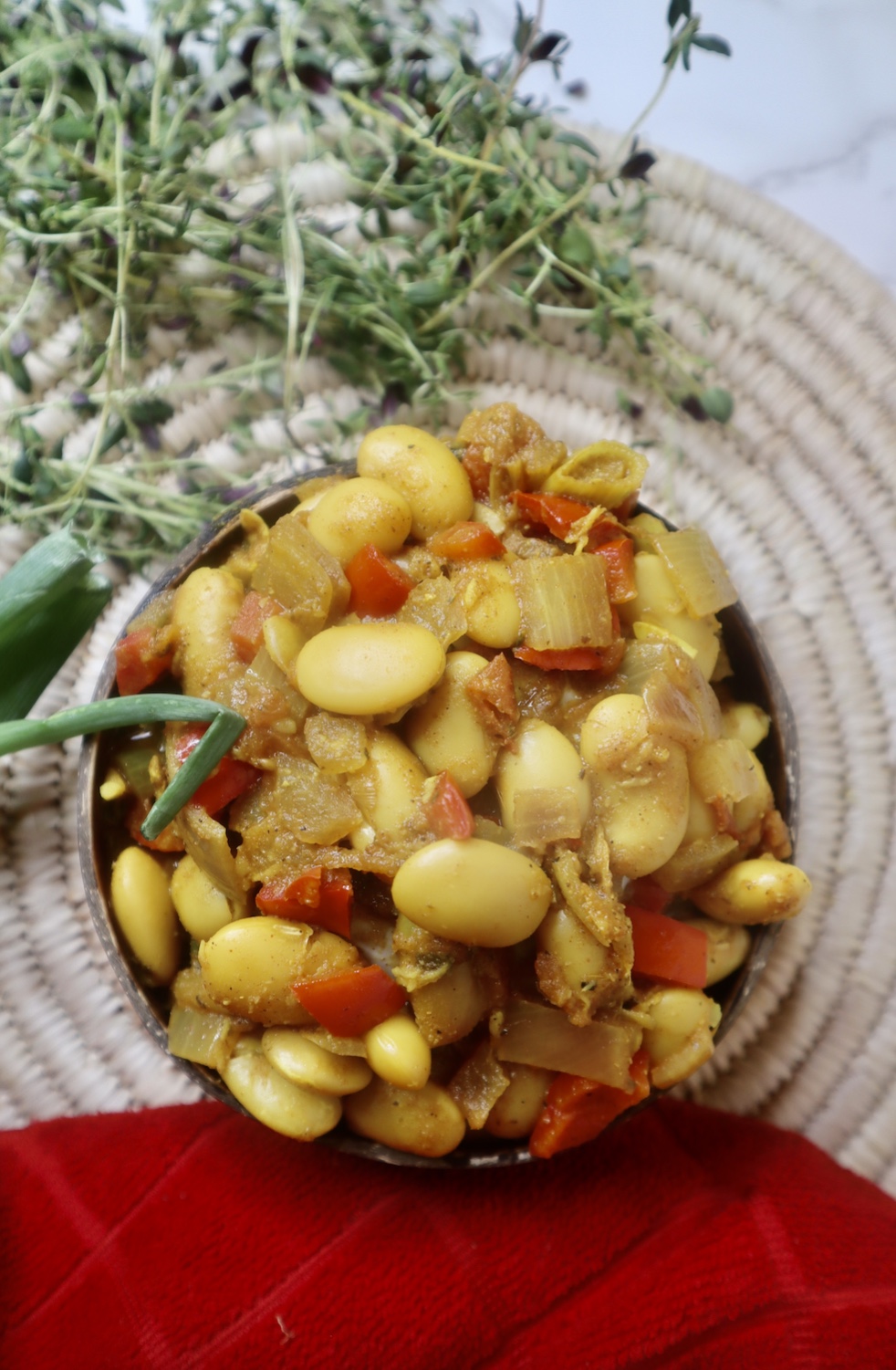 Jamaican style butter bean curry