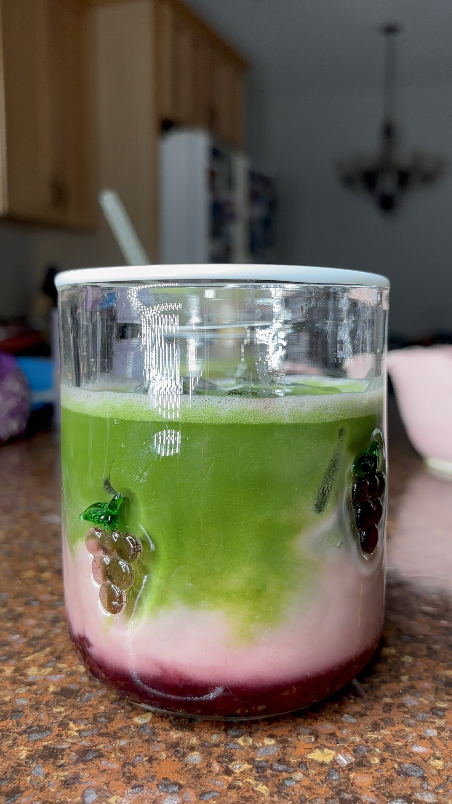 cherry Garcia matcha latte
